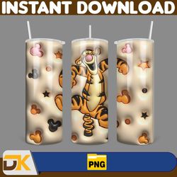 inflated mickey and friends cartoon tumbler, winnie the pooh tumbler wraps 20oz skinny sublimation (12)