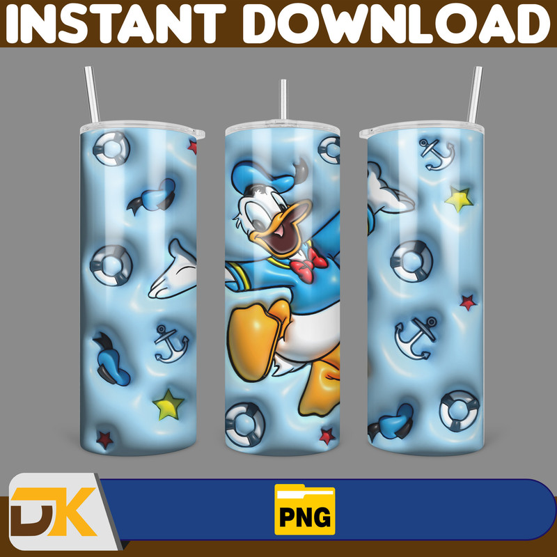 Inflated Mickey and Friends Cartoon Tumbler, Winnie The Pooh Tumbler Wraps 20oz Skinny Sublimation (3).jpg