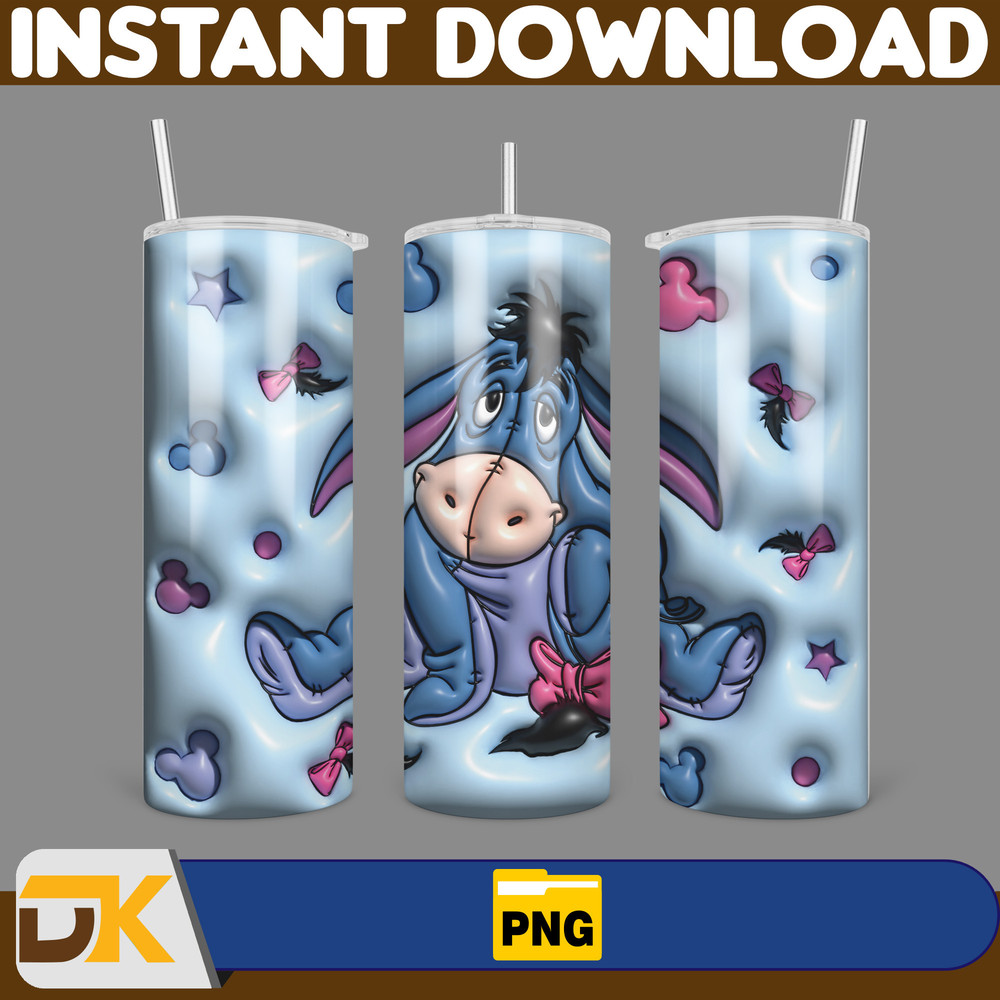 Inflated Mickey and Friends Cartoon Tumbler, Winnie The Pooh Tumbler Wraps 20oz Skinny Sublimation (5).jpg