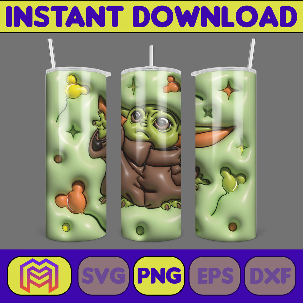 Inflated Mickey and Friends Cartoon Tumbler, Winnie The Pooh Tumbler Wraps 20oz Skinny Sublimation (1).jpg