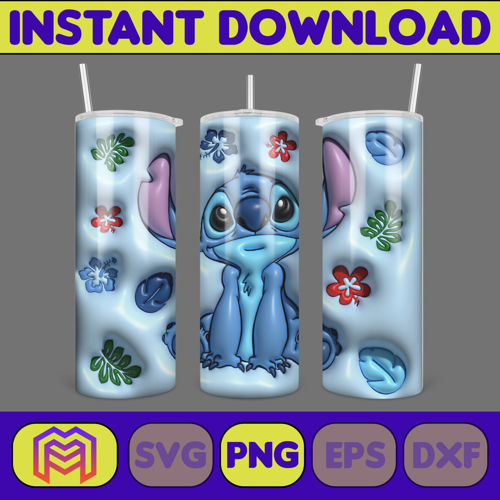 Inflated Mickey and Friends Cartoon Tumbler, Winnie The Pooh Tumbler Wraps 20oz Skinny Sublimation (11).jpg