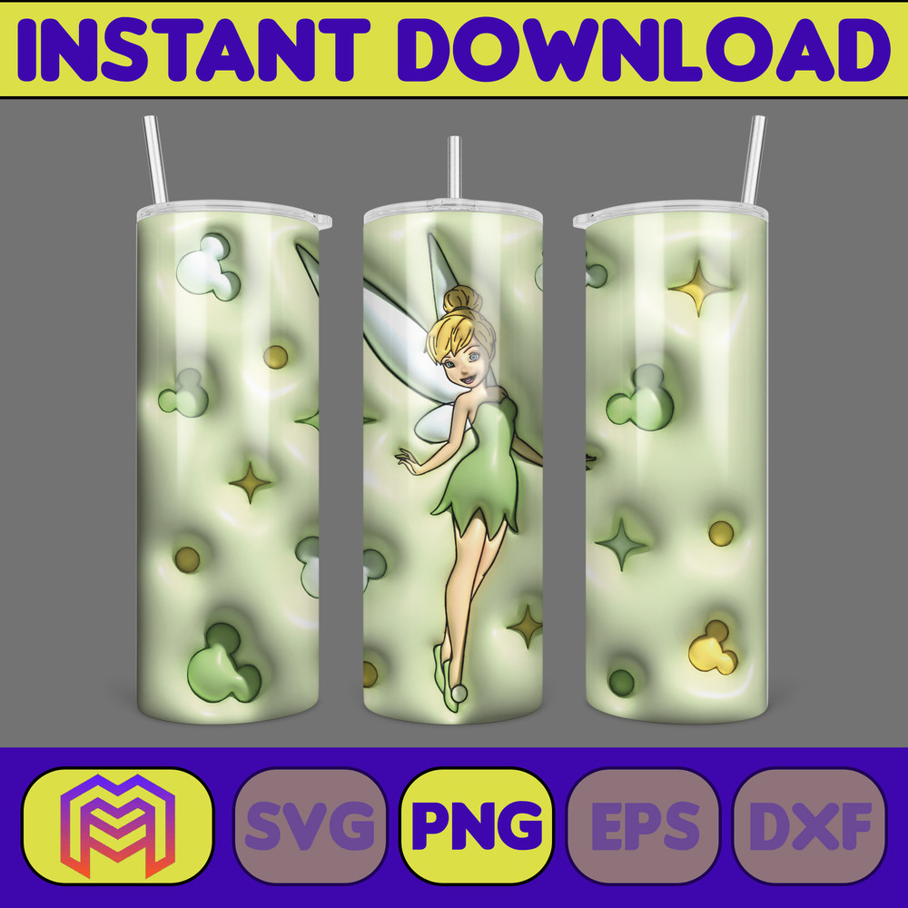 Inflated Mickey and Friends Cartoon Tumbler, Winnie The Pooh Tumbler Wraps 20oz Skinny Sublimation (13).jpg