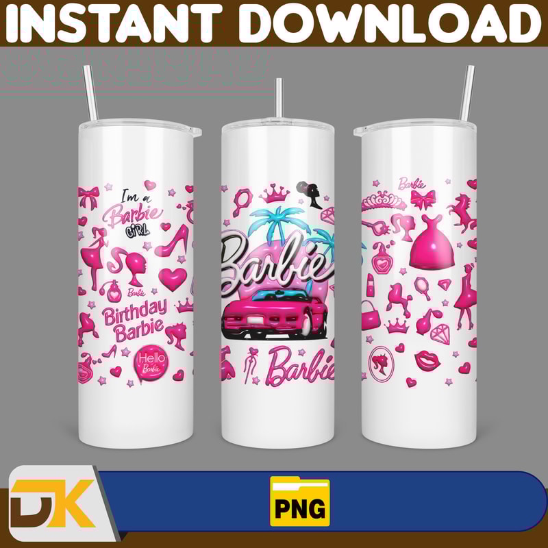 Come On Barbie 16oz Libbey Glass Can Wrap, Lets Go Party 16oz Libbey Glass Can Wrap, Barbi Doll 16oz Libbey Glass Can Wrap (3).jpg