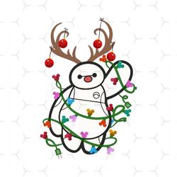 donkey christmas svg, christmas svg, baymax svg, christmas light svg, reindeer hat svg, merry christmas svg, christmas p