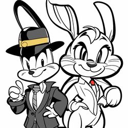 Bugs Bunny and Daffy Duck Coloring Pages 3