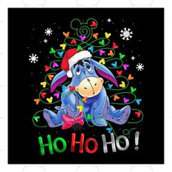 Ho Ho Ho Eeyore Christmas Svg, Christmas Svg, Santa Hat Svg, Merry Christmas Svg, Christmas Party Svg, Christmas Night S