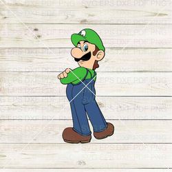 Luigi Super Mario 005 Svg Dxf Eps Pdf Png, Cricut, Cutting file, Vector, Clipart
