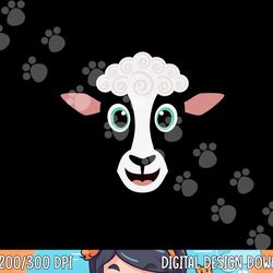 funny halloween costume for girls boys - cute sheep face png, sublimation copy