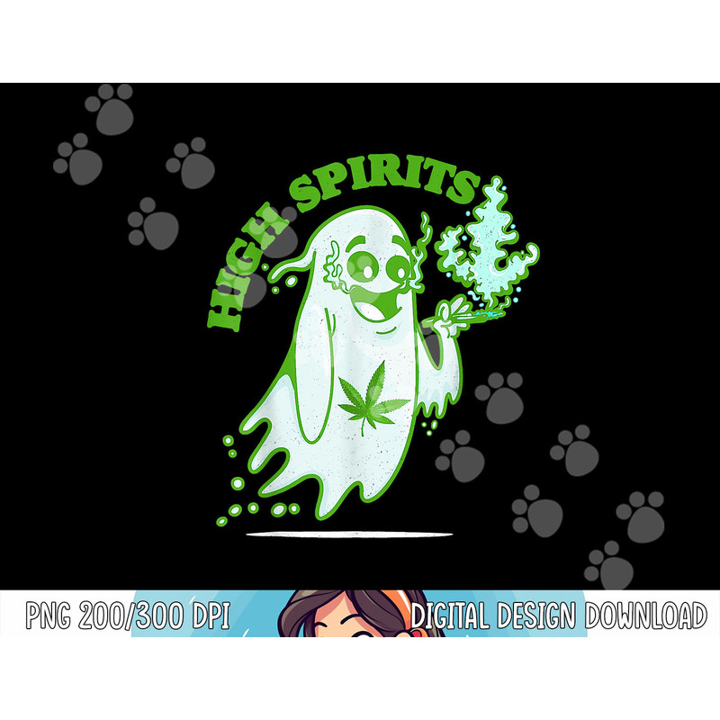 Funny Halloween Marijuana Cannabis Ghost Design Weed Smokers png, sublimation copy.jpg