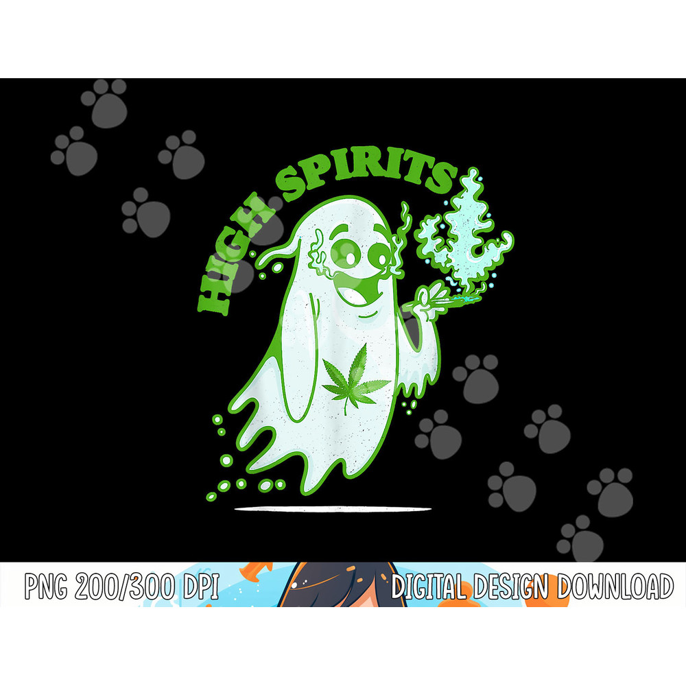 Funny Halloween Marijuana Cannabis Ghost Design Weed Smokers png, sublimation copy.jpg