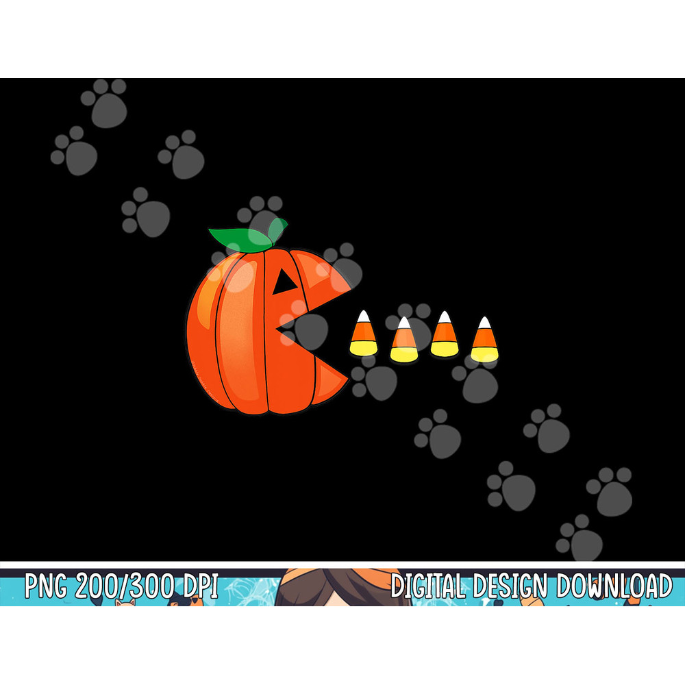 Funny Halloween Pumpkin Eating Candy Corn png,sublimation copy.jpg