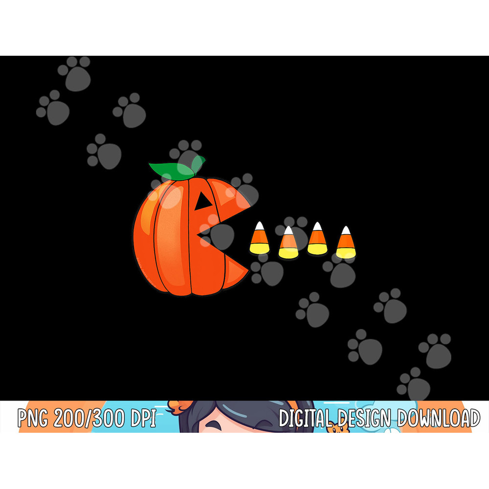 Funny Halloween Pumpkin Eating Candy Corn png,sublimation copy.jpg