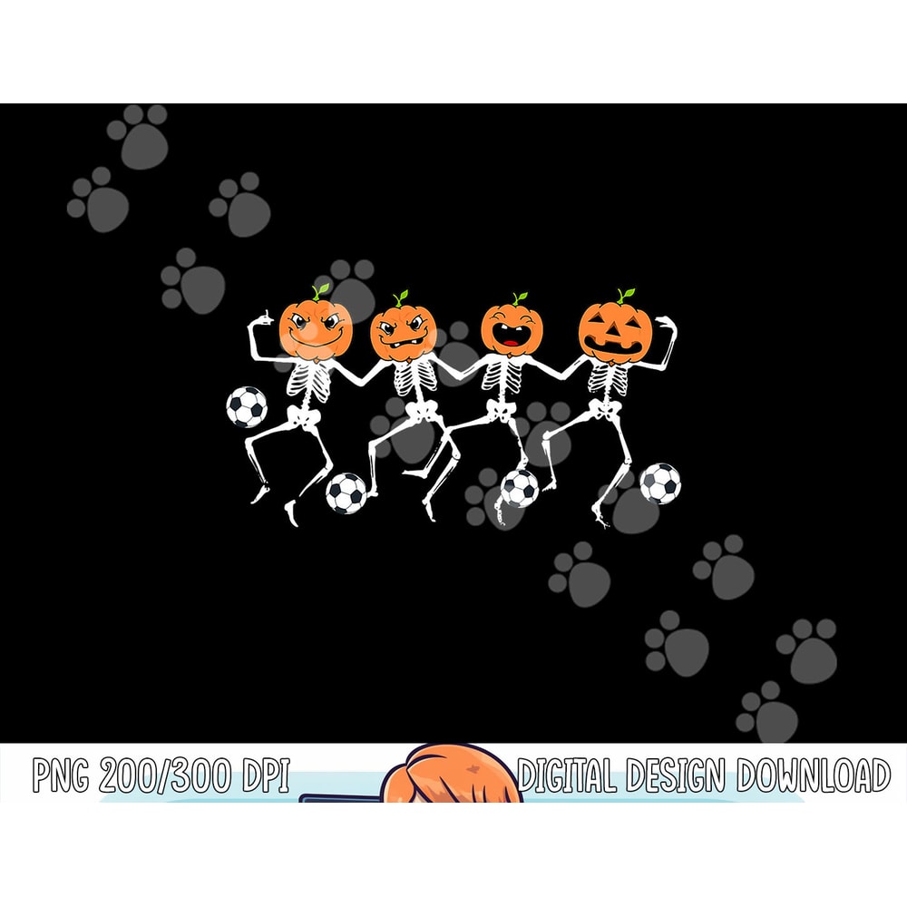 Funny Halloween Soccer Player Pumpkin Skeletons Kids png, sublimation copy.jpg