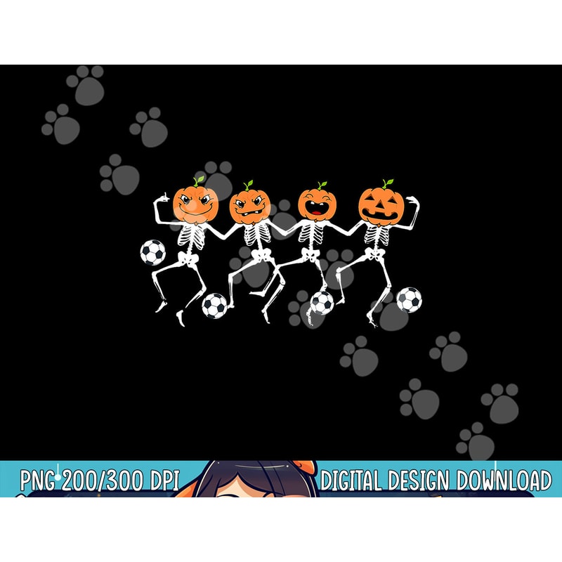 Funny Halloween Soccer Player Pumpkin Skeletons Kids png, sublimation copy.jpg