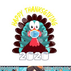funny happy thanksgiving turkey face mask quarantine 2020 png, sublimation copy