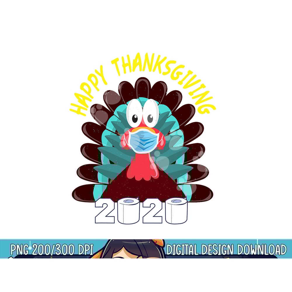 Funny Happy Thanksgiving Turkey Face Mask Quarantine 2020 png, sublimation copy.jpg