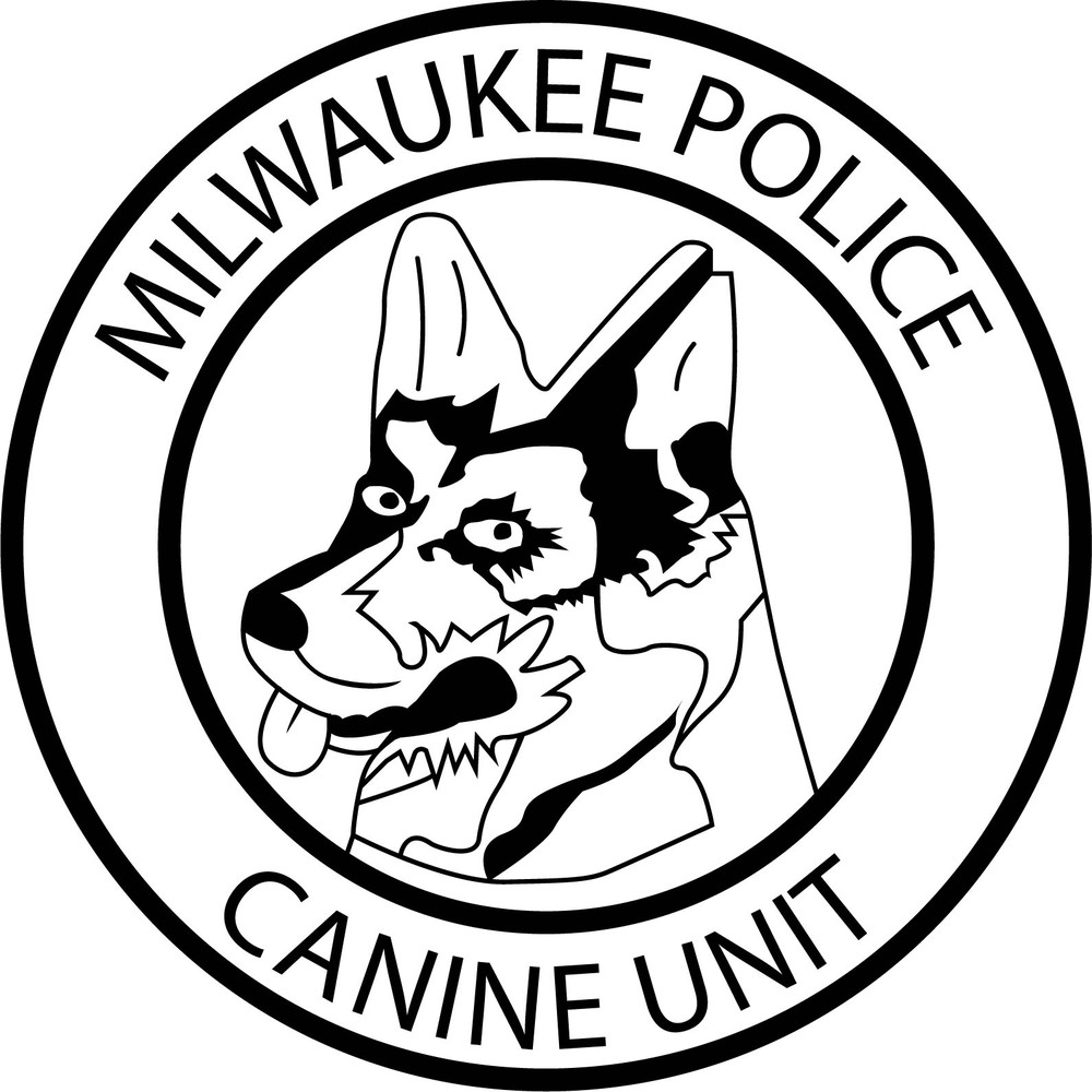 USA Wisconsin Milwaukee police canine unit badge vector file.jpg