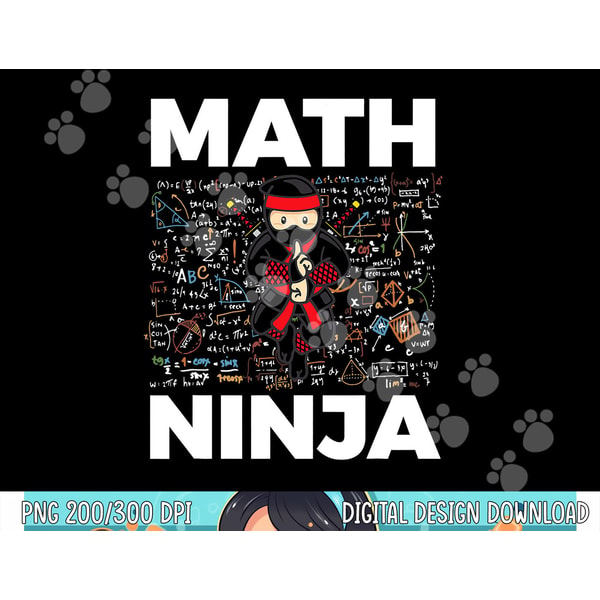 Girl Math Ninja Funny Math Ninja png, sublimation For Mathematics Teacher S | Inspire ...