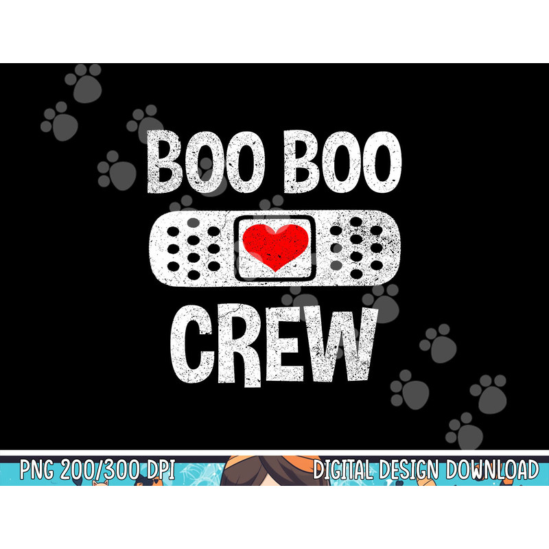 Funny Nurse Ghost Boo Crew Halloween Costume Womens Girls png,sublimation copy.jpg