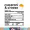 Funny Nutrition Facts Thanksgiving Apparel Macaroni & Cheese png, sublimation copy.jpg