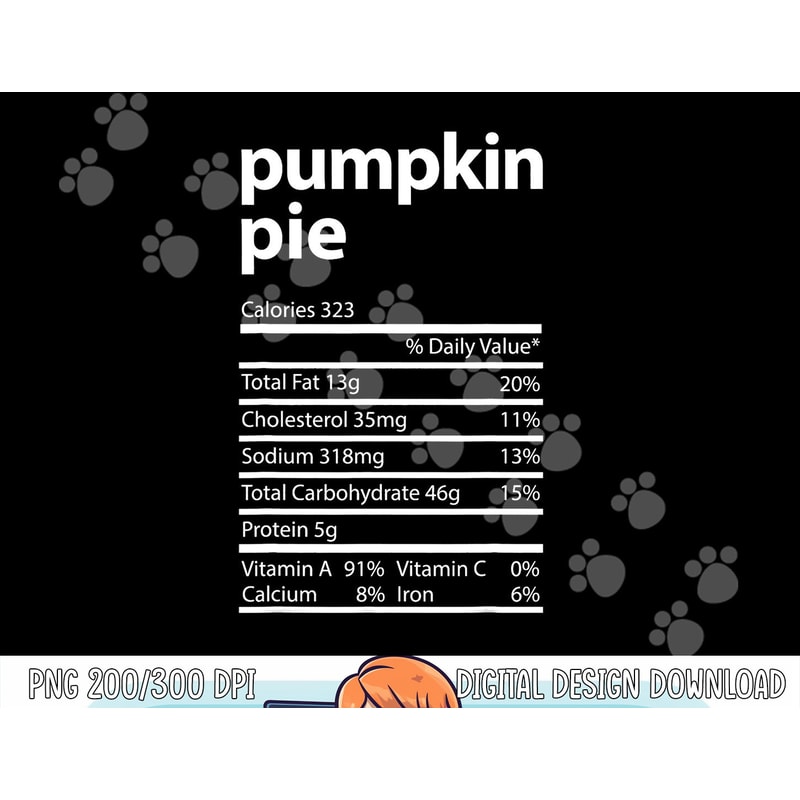 Funny Pumpkin Pie Family Thanksgiving Nutrition Facts Food png, sublimation copy.jpg