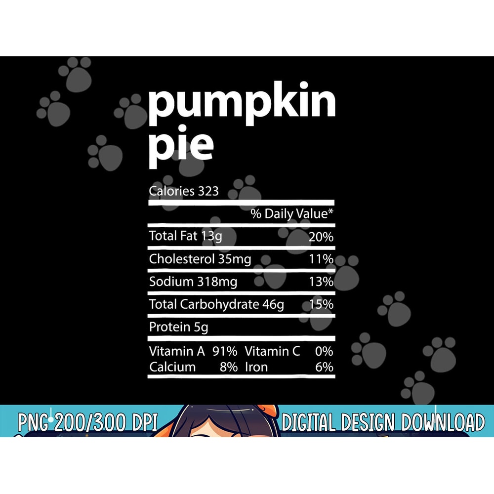 Funny Pumpkin Pie Family Thanksgiving Nutrition Facts Food png, sublimation copy.jpg