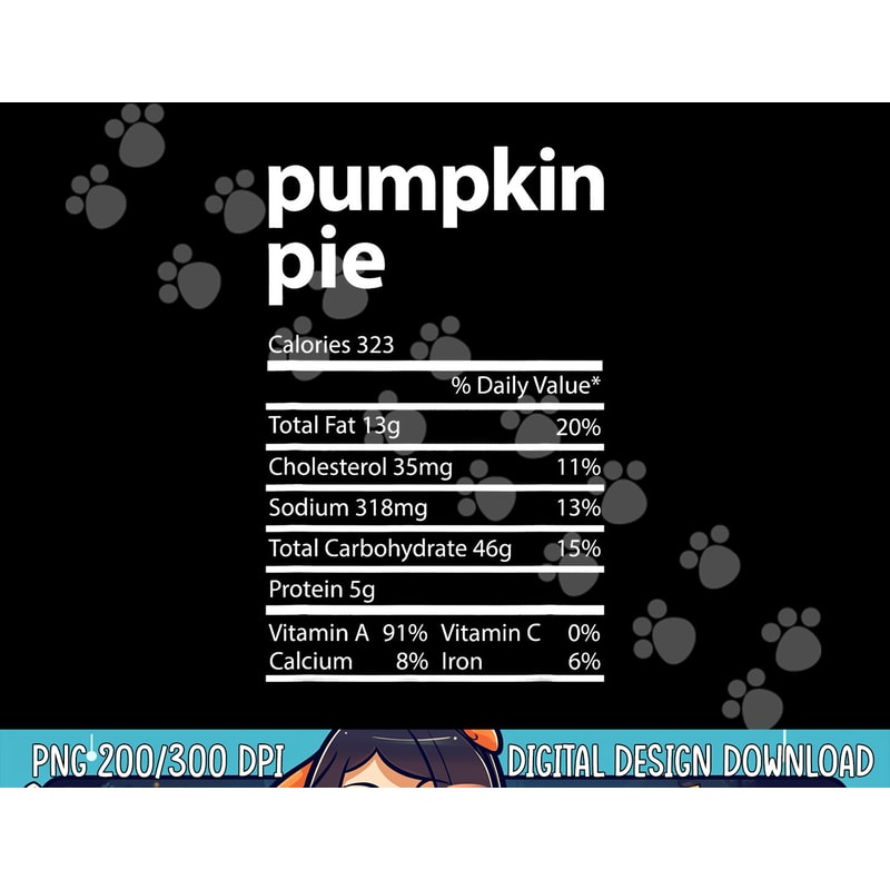 Funny Pumpkin Pie Family Thanksgiving Nutrition Facts Food png, sublimation copy.jpg
