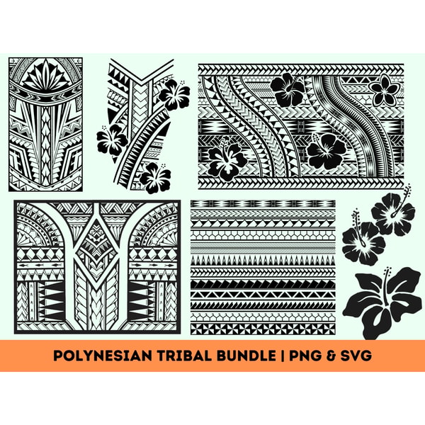 Polynesian Tribal Bundle SVG and PNG Graphics | Inspire Uplift
