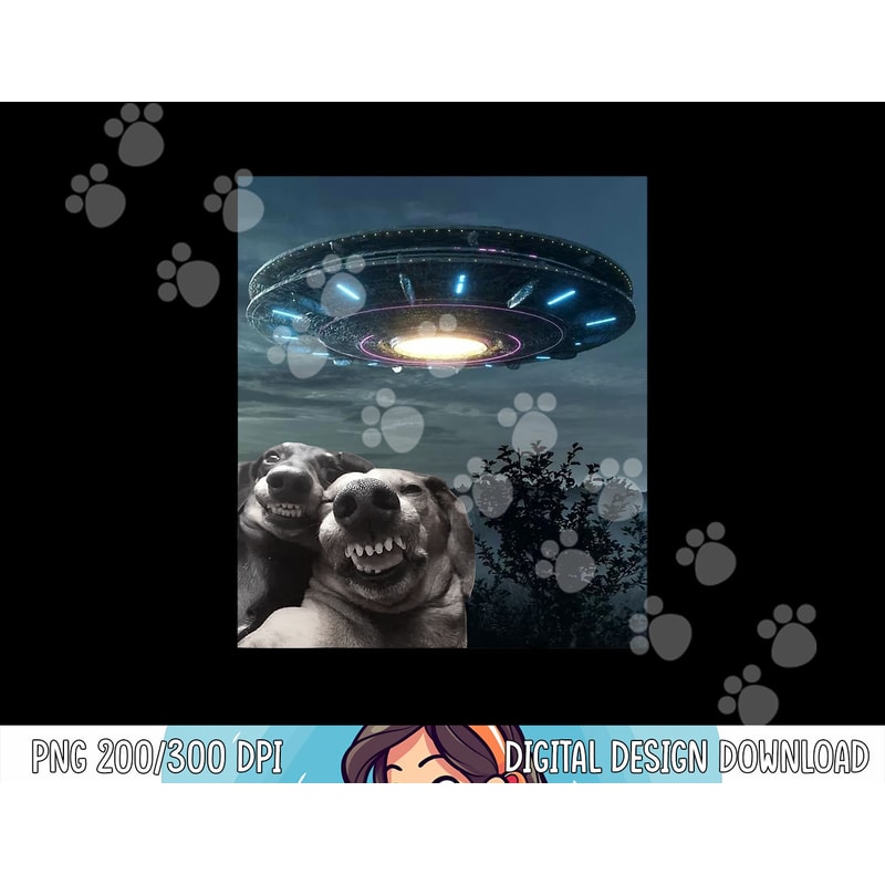 Funny selfie Dog With Alien UFO Funny Dogs Lover png, sublimation copy.jpg
