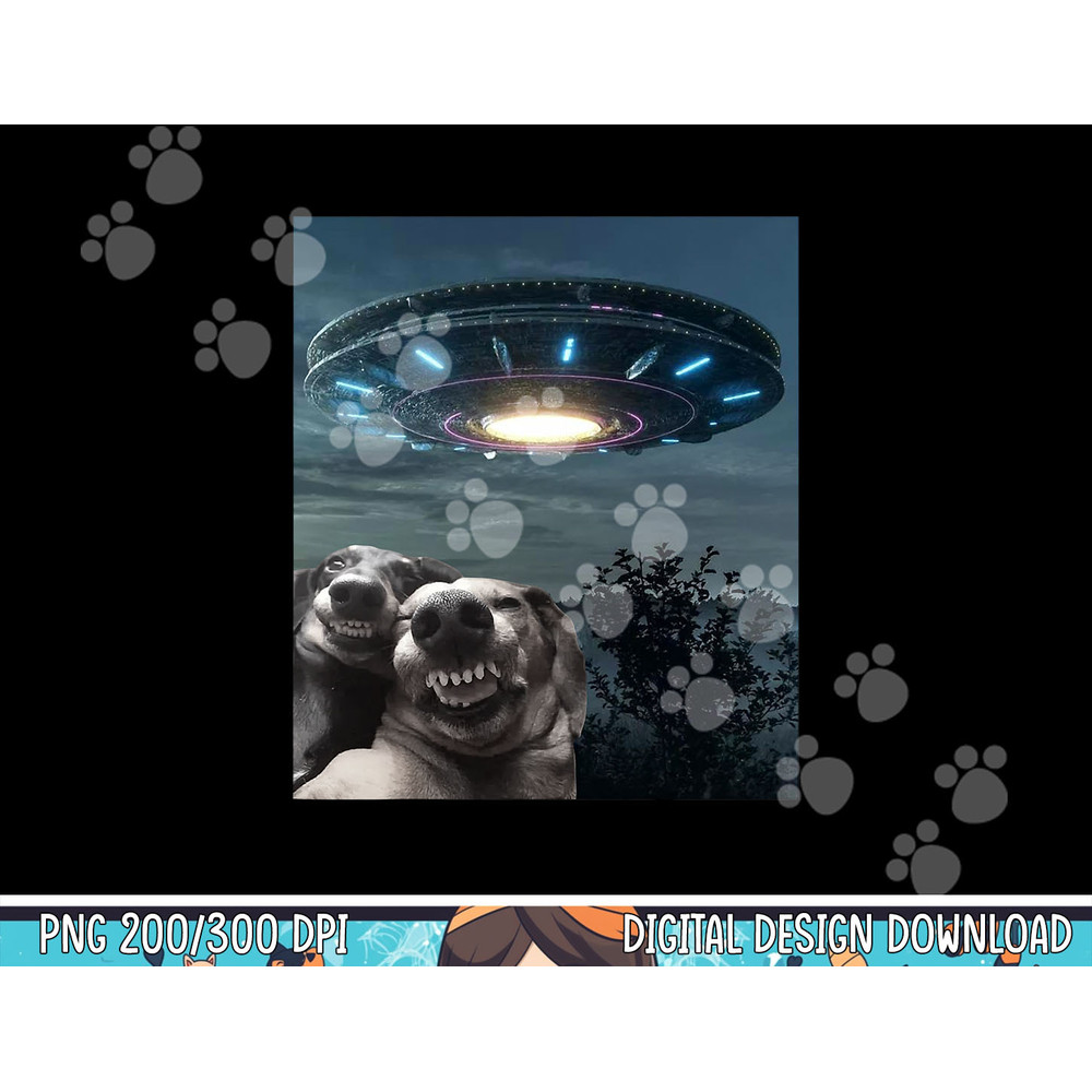 Funny selfie Dog With Alien UFO Funny Dogs Lover  png, sublimation copy.jpg