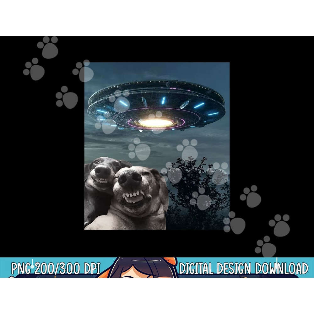 Funny selfie Dog With Alien UFO Funny Dogs Lover png, sublimation copy.jpg