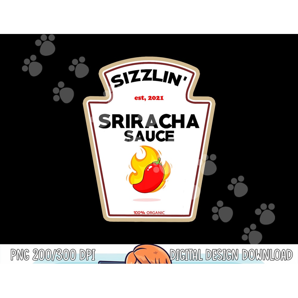 Funny Sriracha Sauce DIY Halloween Costume Group Condiments png, sublimation copy.jpg
