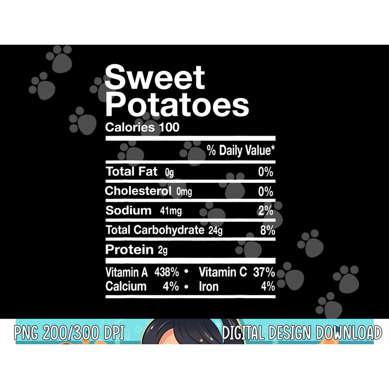 Funny Sweet Potato Nutrition Facts Thanksgiving Costume png, sublimation copy.jpg