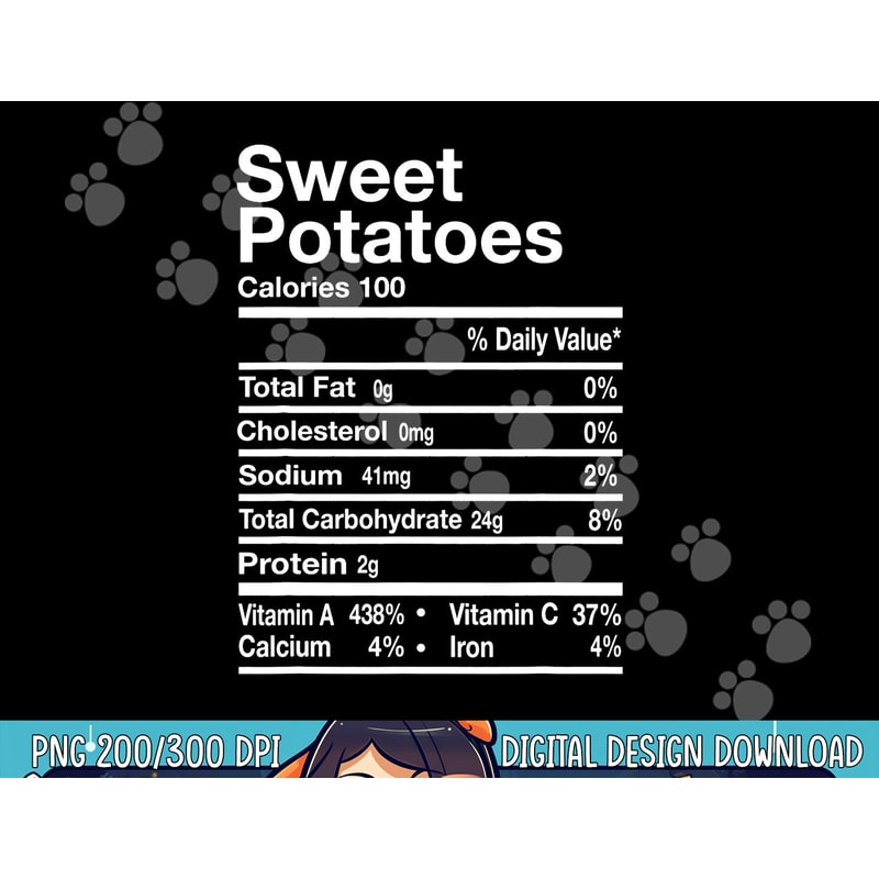 Funny Sweet Potato Nutrition Facts Thanksgiving Costume png, sublimation copy.jpg