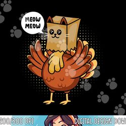funny thanksgiving day fake cat turkey meow animal farmer png, sublimation copy