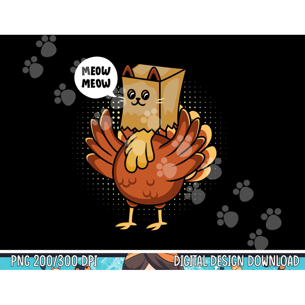Funny Thanksgiving Day Fake Cat Turkey Meow Animal Farmer png, sublimation copy.jpg