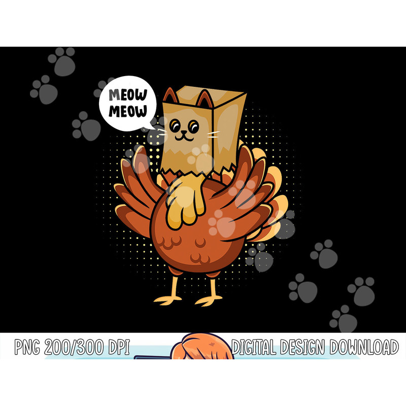 Funny Thanksgiving Day Fake Cat Turkey Meow Animal Farmer png, sublimation copy.jpg