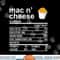 Funny Thanksgiving Food Apparel, Mac N Cheese Nutrition Fact png, sublimation copy.jpg