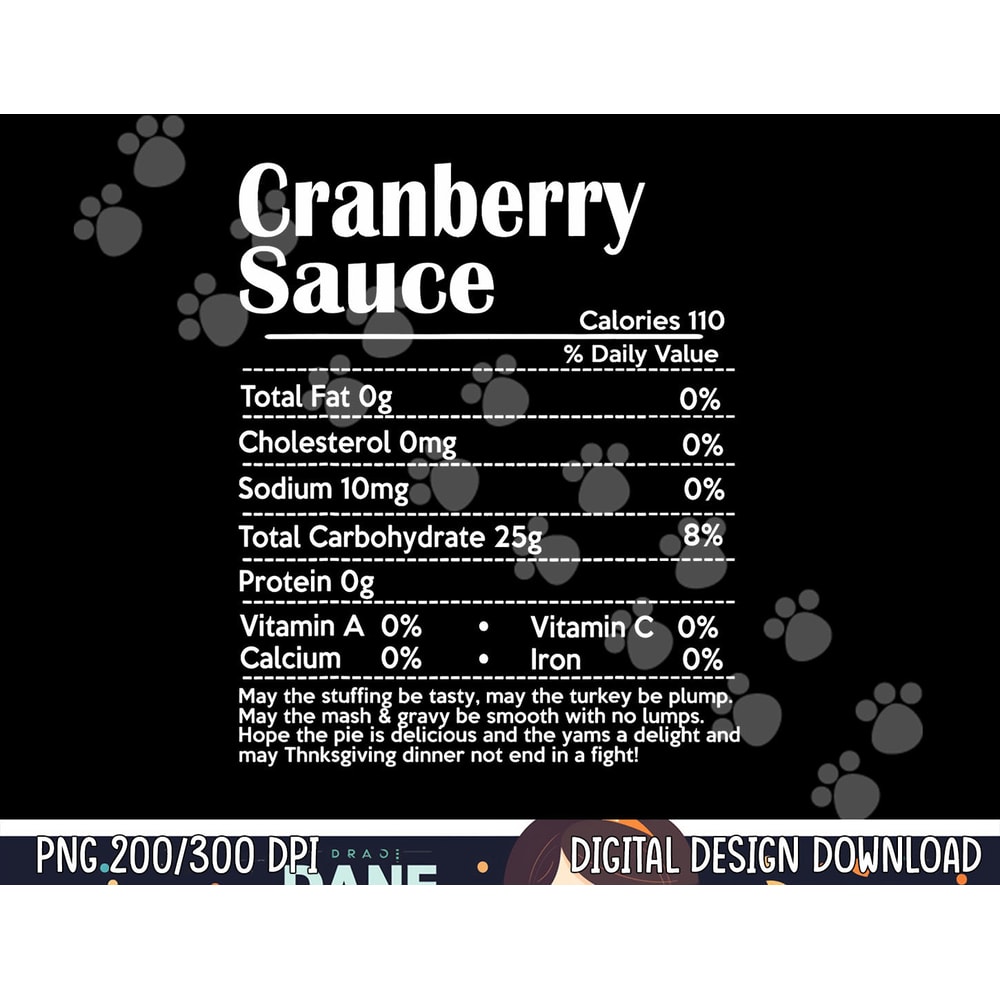 Funny Thanksgiving Sauce Food Shirt Cranberry Nutrition Fact png, sublimation copy.jpg