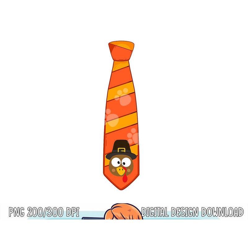 Funny thanksgiving tie with turkey for family dinner png, sublimation copy.jpg