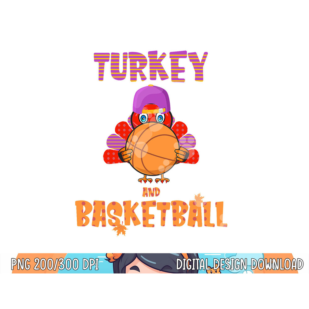 Funny Thanksgiving Turkey plays Basketball Tee Men Boys Kids png, sublimation copy.jpg