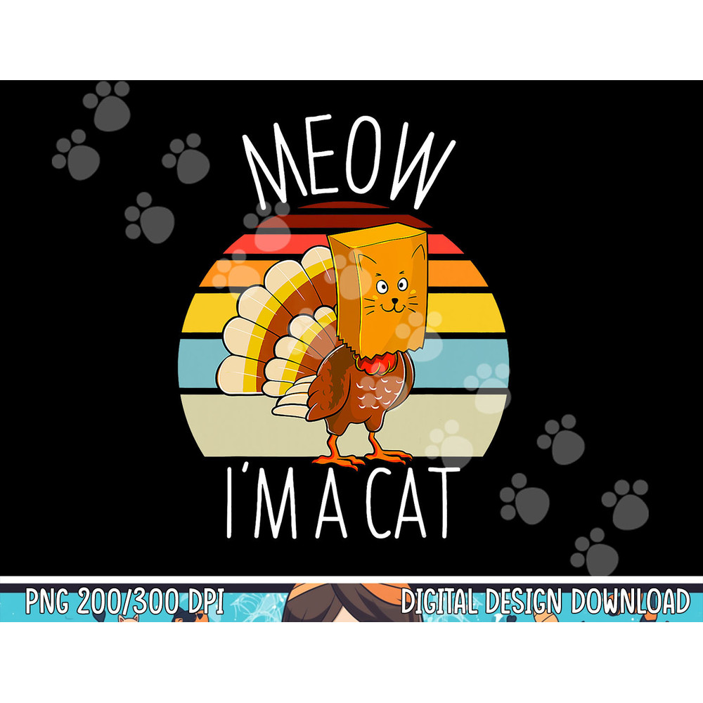 Funny Thanksgiving Women Men Kid Family Turkey Meow Fake Cat png, sublimation copy.jpg