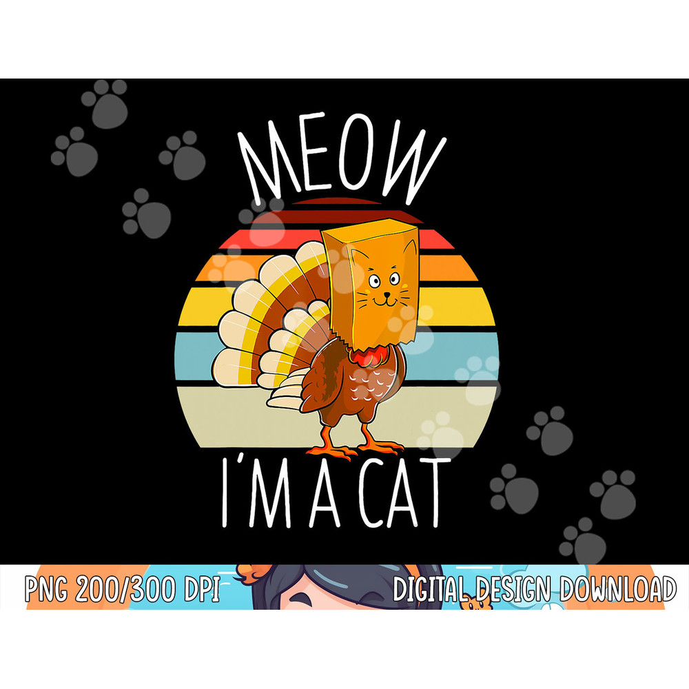 Funny Thanksgiving Women Men Kid Family Turkey Meow Fake Cat png, sublimation copy.jpg