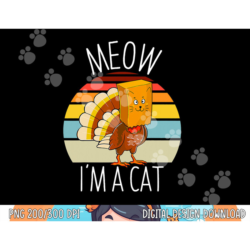 Funny Thanksgiving Women Men Kid Family Turkey Meow Fake Cat png, sublimation copy.jpg