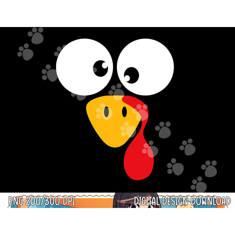 Funny turkey face for thanksgiving family costume png, sublimation copy.jpg