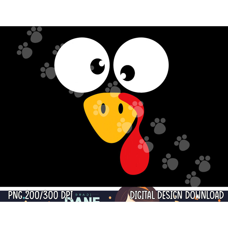 Funny turkey face for thanksgiving family costume png, sublimation copy.jpg