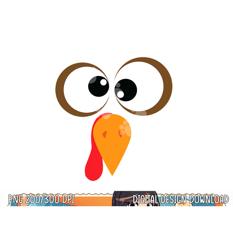 Funny Turkey Family Thanksgiving Turkey Face Friendsgiving png, sublimation copy.jpg