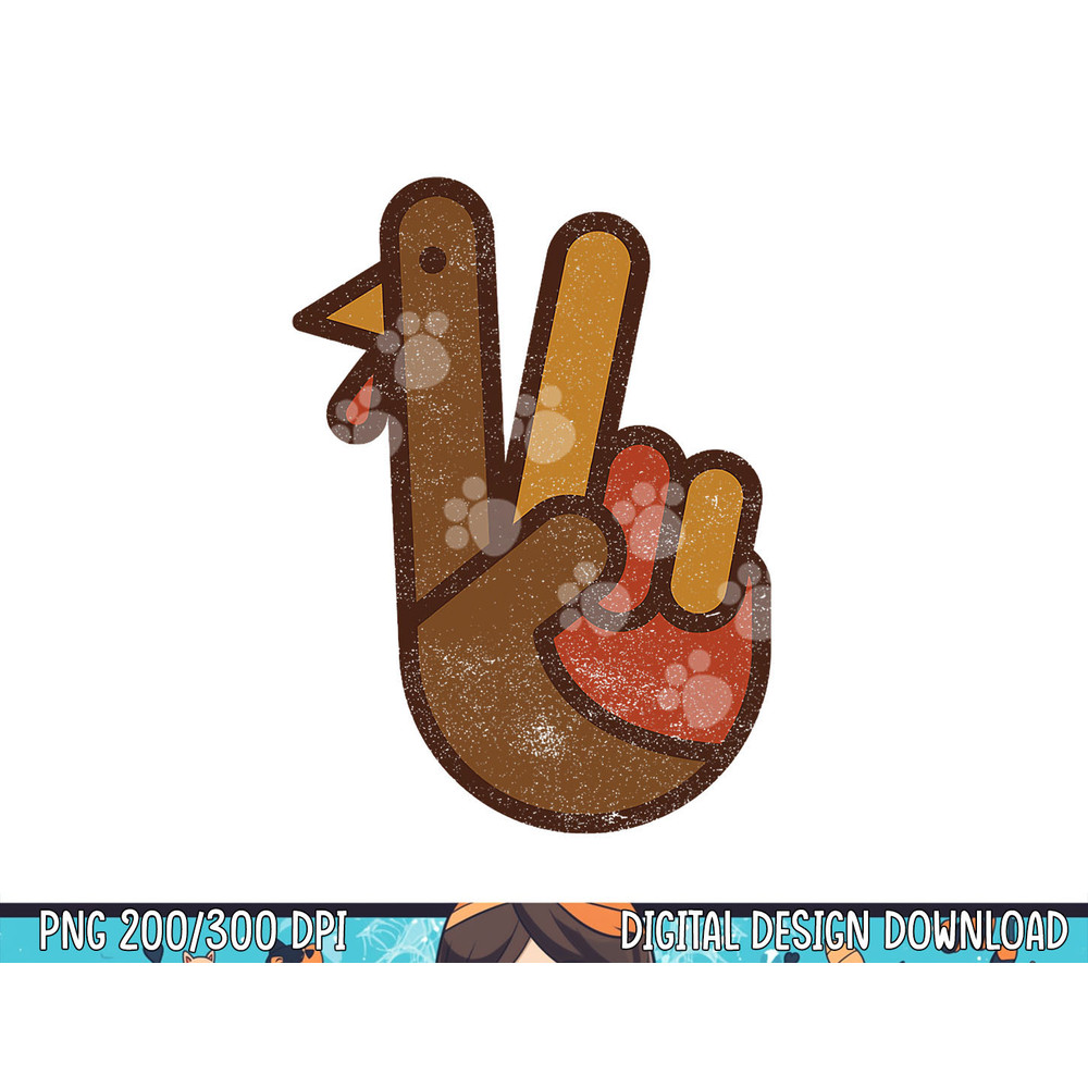 Funny Turkey Hand Thanksgiving Retro Vintage Green Top png, sublimation copy.jpg