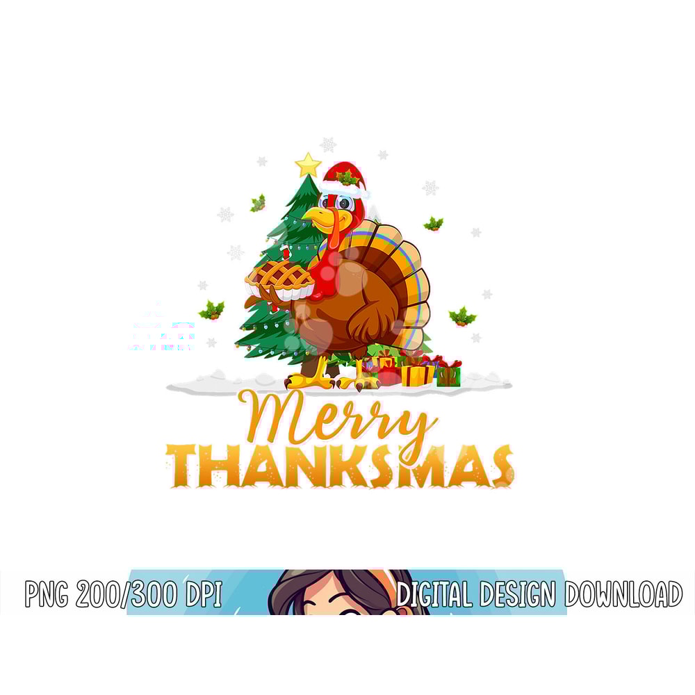 Funny Turkey Santa Merry Thanksmas Christmas Thanksgiving png, sublimation copy.jpg