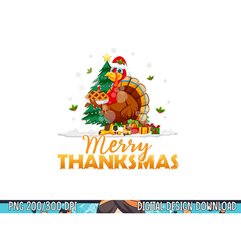 Funny Turkey Santa Merry Thanksmas Christmas Thanksgiving png, sublimation copy.jpg